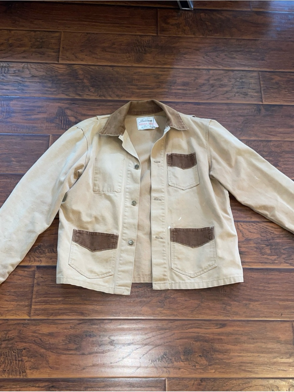 Rare Vintage Carhartt Kallisons TX Chore  Jacket L 44 Corduroy western cowboy